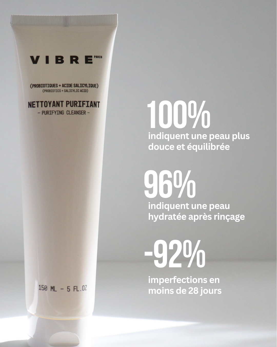 ÉTAPE 1 : Nettoyant Purifiant - Probiotiques + Acide salicylique